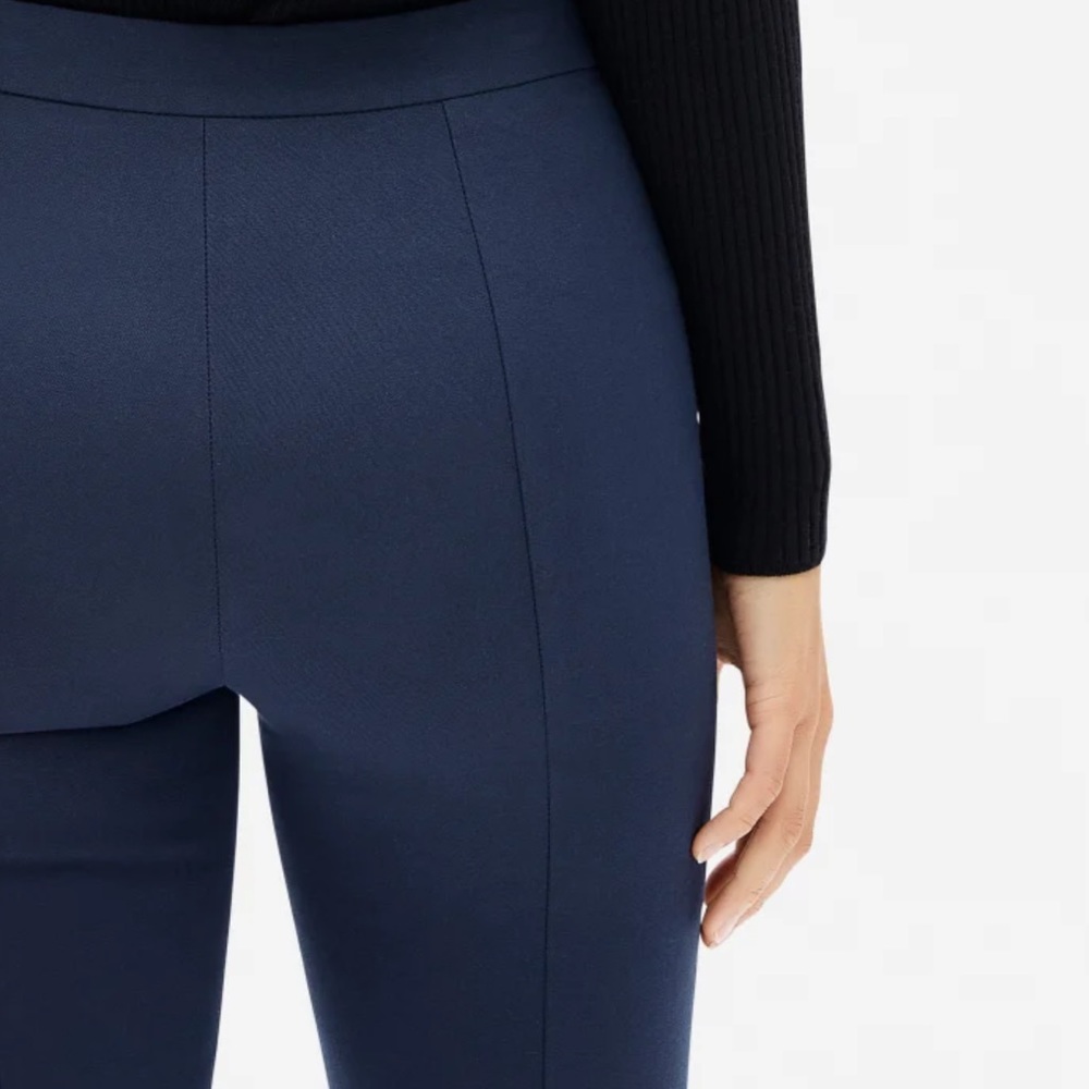 Everlane The Side-Zip Stretch Cotton Pant | Navy - Picture 2 of 11